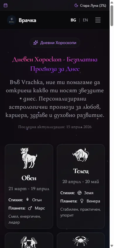 Vrachka.eu на телефон